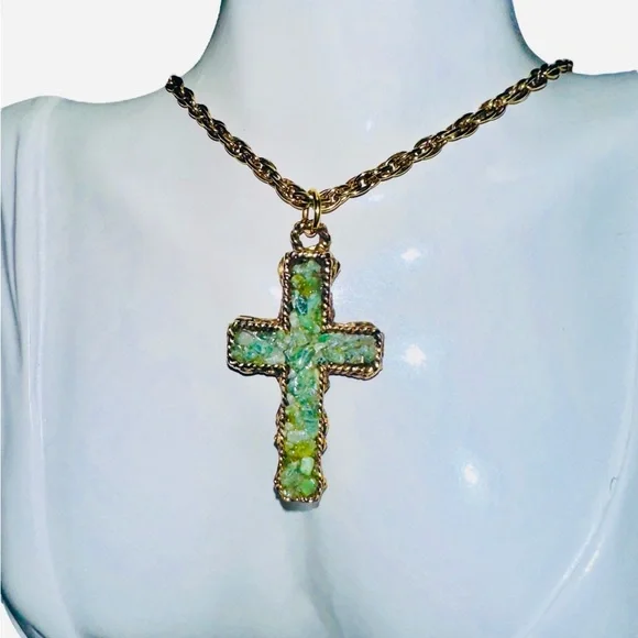 47-25 Preloved Vintage Reversible Two (2)-Way Cross Pendant Necklace - Picture 5 of 5